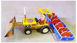 How To Make Matchbox JCB Toy At Home | DIY JCB Backhoe Loader Bulldozer | Mini JCB Machine Project