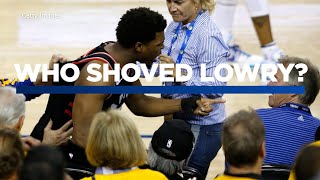 Who's the man who shoved Kyle Lowry?