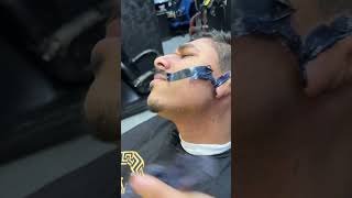 ازاله شعر الدقن بالشمع 😂✂️💈ء#comedy #barber A#fun #funny #funnyvideo #foryou #explore #viralvideo