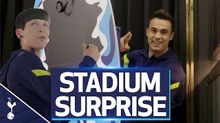 Sergio Reguilon & Ash Neville SURPRISE young Spurs fans on Tottenham Hotspur Stadium tour!