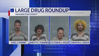 12 arrested following three-month narcotics investigation in Washington County