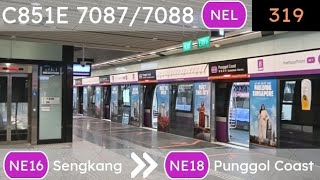 [SBS Trains] - ALS C851E Set 7087/7088 Joyride from Sengkang to Punggol Coast Station