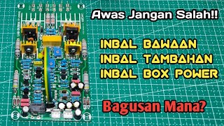 Perbandingan 3 Macam Input Balance