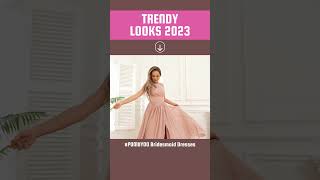 POMUYOO | New One Shoulder Slit Bridesmaid Dresses 2023