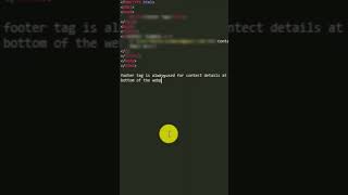 Footer Tag in HTML #shorts #youtubeshorts #learnwebcode #htmlcode #htmltutorial #html
