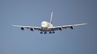 Emirates A380 graceful landing at Manchester [MAN/EGCC]