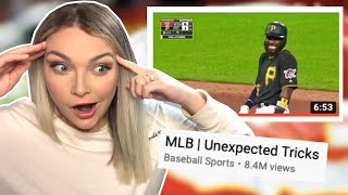 New Zealand Girl Reacts to MLB UNEXPECTED TRICKS!!!