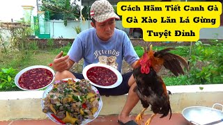 Cách hãm tiết canh gà bằng chanh và cách chế biến món gà già xào lăn lá gừng cực đỉnh