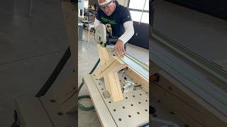 Using the ​⁠@festool-canada TS 75 track saw to cut the tenons on this X section #woodwork