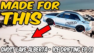 Faster Higher Built the Track ~ So We Built a Car! GHOST LAKE AB. ICE DRIFTING 2023 | Gears and Tech