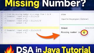 Find Missing Number in Array | DSA Java Tutorial 🔥 (Easy Trick)