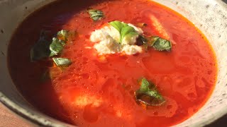 Paradajz Corba sa Knedlama - Tomato Soup With Dumplings