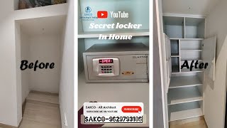 Secret Locker at Home | How to make Safety locker in Wardrobes | Hidden locker setup - SAKCO