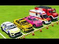 AUDI, DACIA, VOLKSWAGEN POLICE VEHICLES & MERCEDES AMBULANCE and FIRE DEPARTMENT TRANSPORTING ! FS22