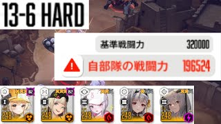 HARD13-6　CP:196,524　最低戦力クリア【NIKKE】【メガニケ】