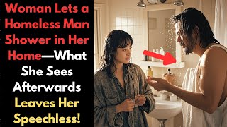 Woman Lets a Homeless Man Shower in Her Home—What She Sees Afterwards Leaves Her Speechless!