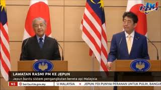 N5 - LAWATAN RASMI PM KE JEPUN - JEPUN BANTU SISTEM PENGANGKUTAN KERETA API MALAYSIA [6 NOV 2018]