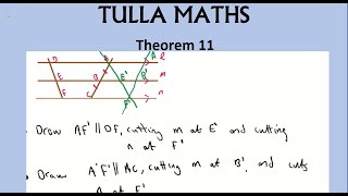 Theorem 11 Proof. Parallel lines and transversal (Leaving Cert)