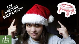 EASY Diy Santa Hat on a Sentro Knitting Machine || Day 1 of 12