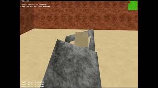 RayCaster demo #14 - Elimination of the invisible parts of the world (check the green square)