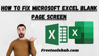 How To Fix Microsoft Excel Opening Blank Document🔥 Excel Blank Page Worksheet Screen Problem