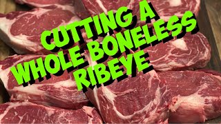 How To Cut And Trim Steaks From Whole Boneless Ribeye