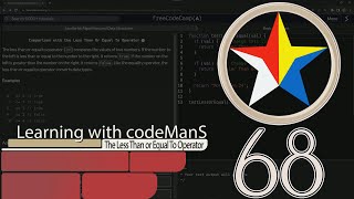 JavaScript Basic 68: Comparison with the Less Than Or Equal To Operator | FreeCodeCamp