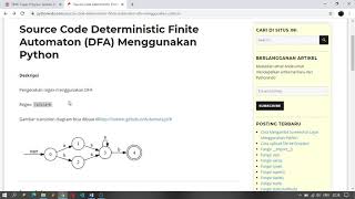 source code Deterministic Finite Automaton (DFA) Menggunakan Python