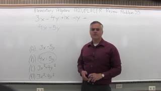 ACCUPLACER Review: Elementary Algebra Problem 35 - Mathematics with Dan Avedikian