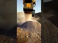 crushing bucket at cobble crushing site