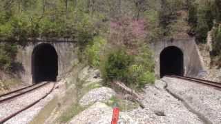 CSX Spirit Of West Virginia #1, Disappears Into Lambs Ferry Tunnel!  Kentucky Trains, L\u0026N