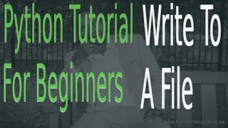 Become Proficient In Python Programming JT Devs | Write To A FIle 2022