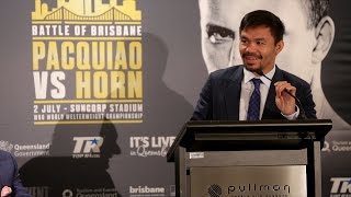 The Official Manny Pacquiao vs. Jeff Horn Kickoff Press Conference Video