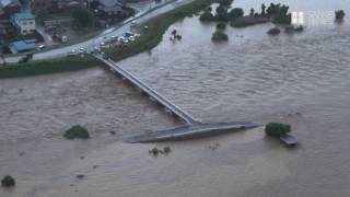 台風5号　増水した河川　滋賀県長浜市