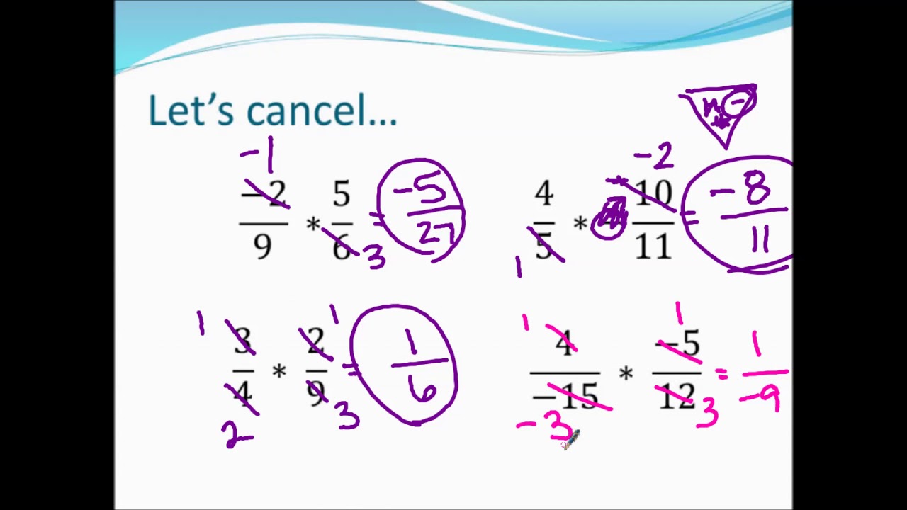 Multiplying Fractions And Mixed Numbers Youtube