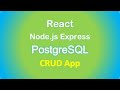 React + Node.js + PostgreSQL: CRUD example with Express Rest APIs