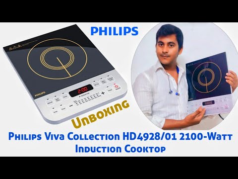 Philips Viva Collection HD4928/01 2100-Watt Induction Cooktop Unboxing ...