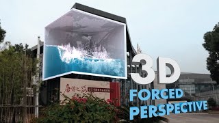 The Perfect Canvas for 3D Forced Perspective - Daktronics LED Displays