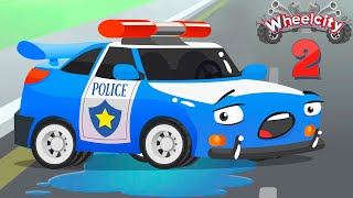 The Police Car Flash Catching Racing Car! Wheelcity animation kids cartoon!