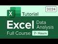 Excel Data Analysis Full Course Tutorial (7+ Hours)