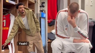 Nikola Jokic couldn't believe Wemby brought a book to read before All Star game 😂