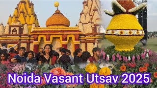 Noida Vasant Utsav 2025 । Flower show ।Noida sector 33 ka Shivalik park। Kashi Vishwanath temple