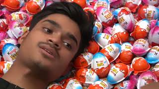 100 Colored Glitter Kinder Surprise Egg Toy Opening Video #61