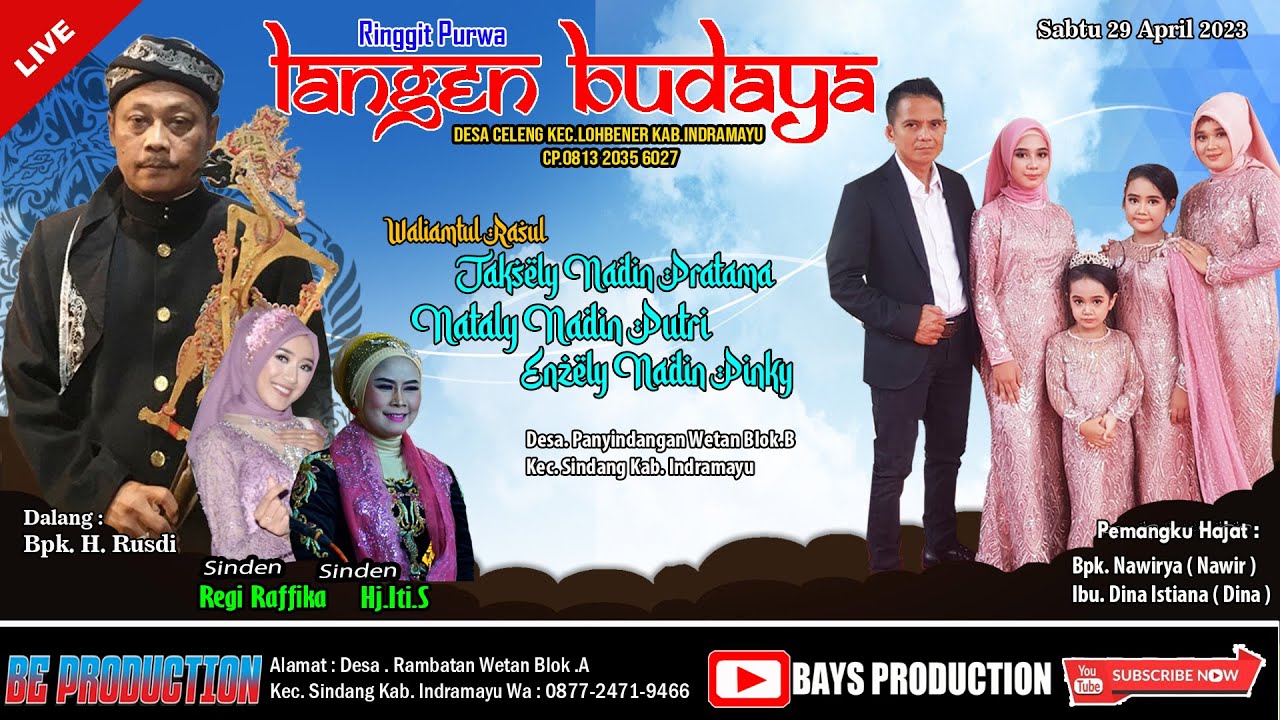 🔴 LIVE MALAM RINGGIT PURWA "LANGEN BUDAYA" PANYINDANGAN WETAN - SINDANG ...