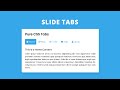 Pure CSS Animated Tabs With Slide Indicator | Tabs using HTML and CSS