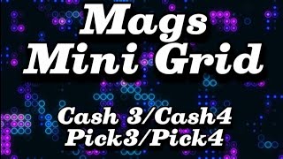 Mini Grid 1/10/25 Cash 3 Cash 4 Lottery Strategy for Winning Any State Any Drawing