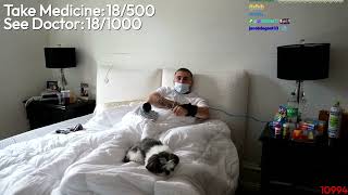 Lacy did a sick stream today where his sub goals included taking medicine and seeing a doctor.