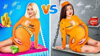LUCKY Pregnant vs UNLUCKY Pregnant in Jail | Epic Pregnancy Moments and Prison Hacks by RATATA BOOM