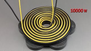 How to Generate Homemade Infinite Energy 230V 10000W With Seven Big Magnet Use PVC Copper Wire