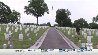 East Tennessee community helps prepare Knoxville National Cemetery for Memorial Day